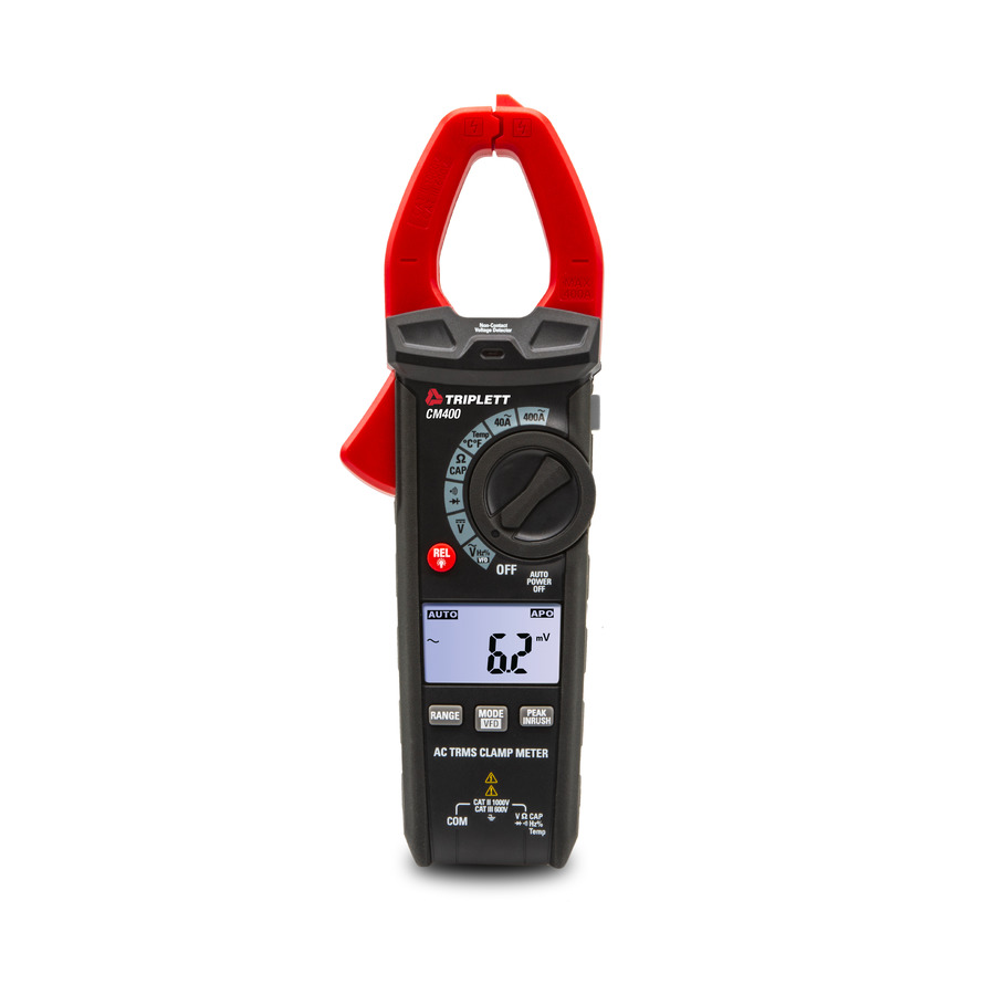 Triplett CM400-NIST 400A AC True RMS Clamp Meter with Certificate of Traceability to N.I.S.T.