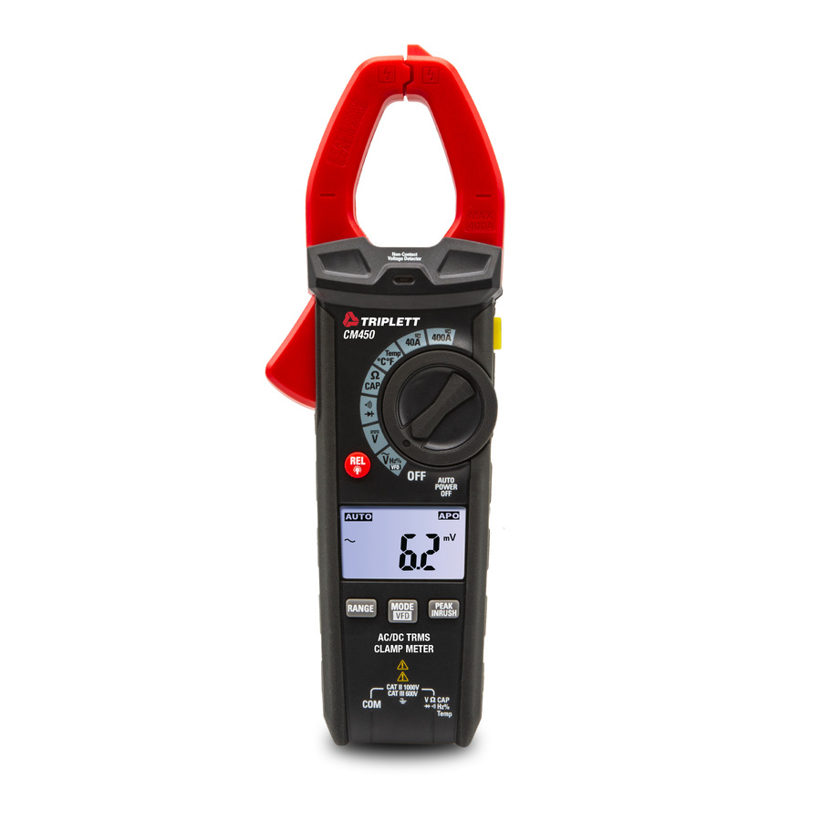 Triplett CM450-NIST 400A AC/DC True RMS Clamp Meter with Certificate of Traceability to N.I.S.T.