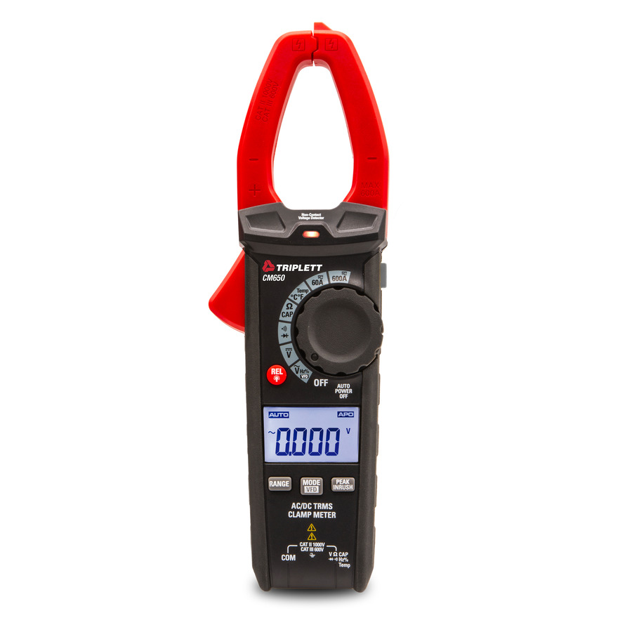 Triplett CM650-NIST 600A AC/DC True RMS Clamp Meter with Certificate of Traceability to N.I.S.T.