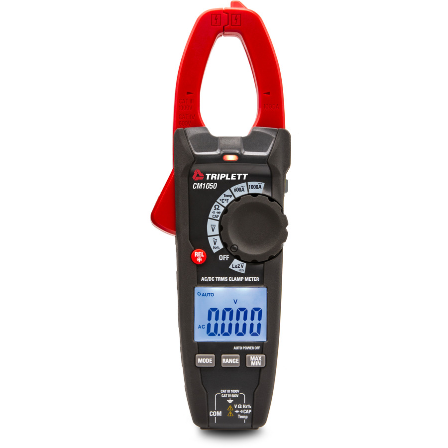 Triplett CM1050-NIST 1000A AC/DC True RMS Clamp Meter with Certificate of Traceability to N.I.S.T.