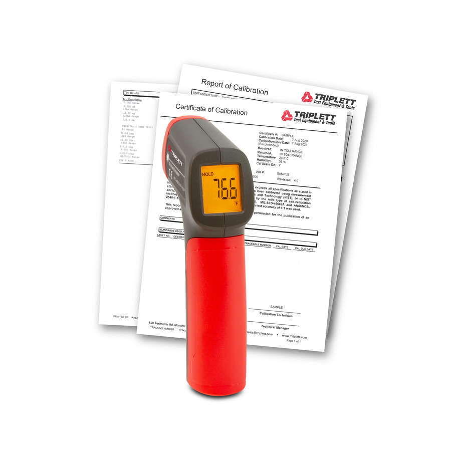 Triplett IRT225-NIST 10:1 Mini IR Thermometer with Certificate of Traceability to N.I.S.T.