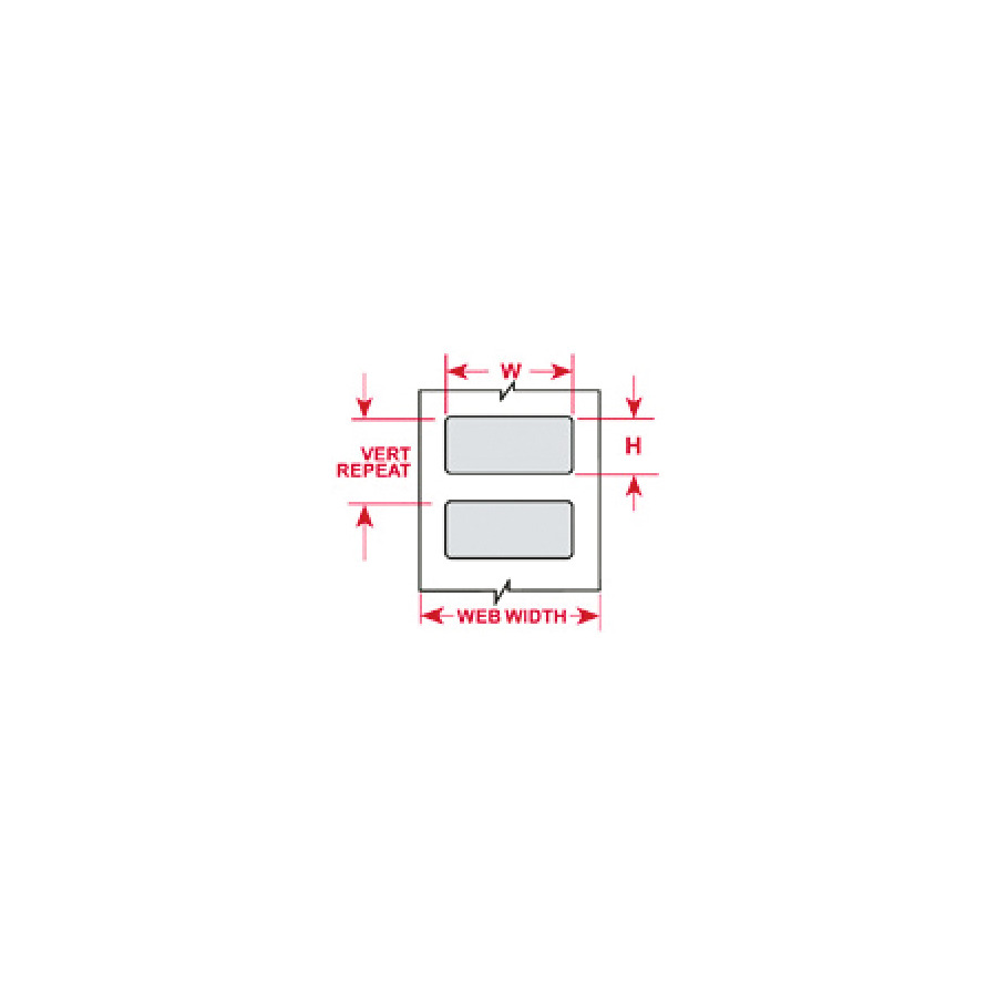 Brady THT-17-434-3 Brady Thermal Transfer Label 2" x 1"