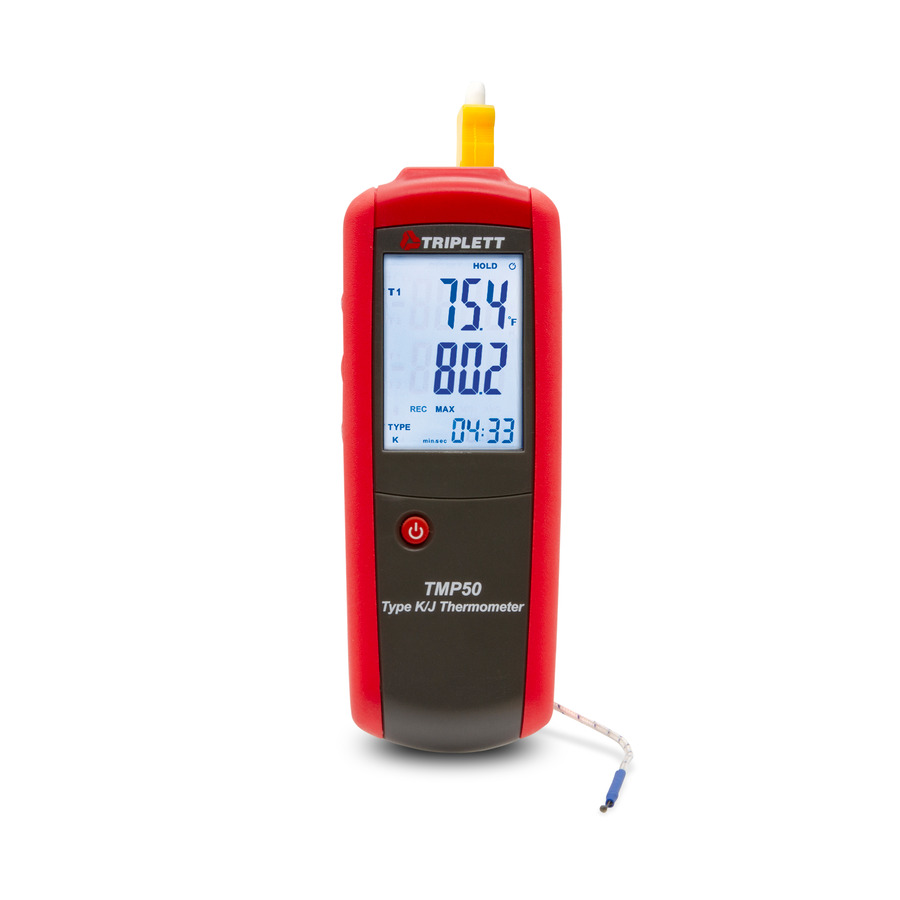 Triplett TMP50-NIST Single Input K/J Thermocouple Thermometer, with NIST Certificate