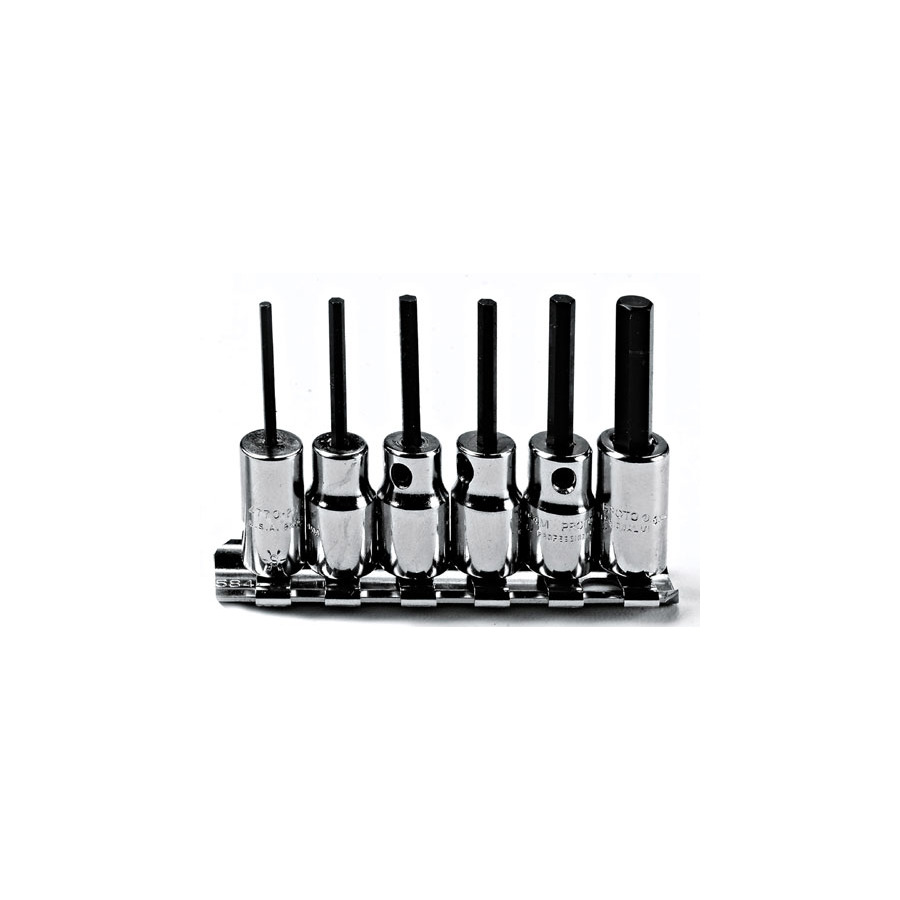 Proto J47706 J47706 METRIC HEX BIT SET 1/4" DR 6PC PROTO JensenTools