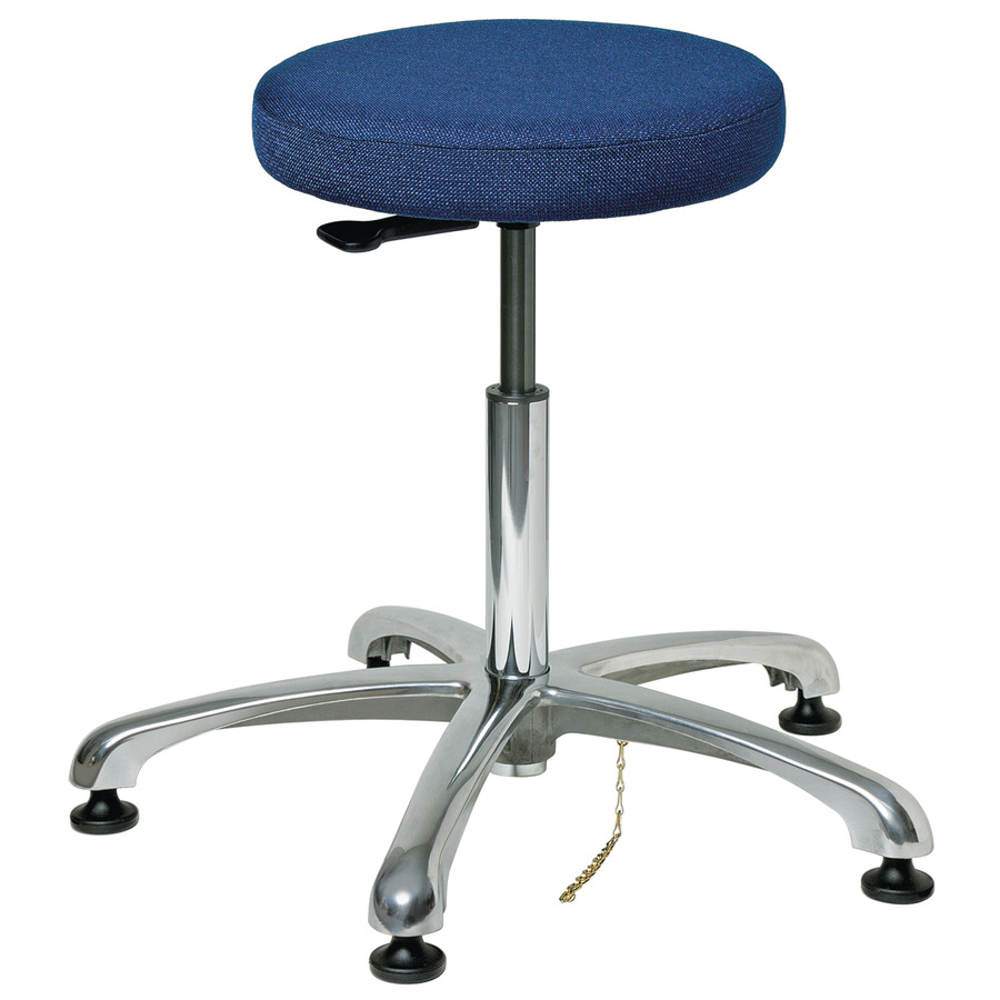 Bevco 3350E-F ESD-Safe Stool, Navy Blue, Height Adjustable 18-1/2" - 26"