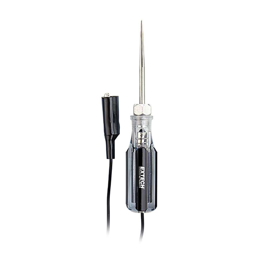 Extech ET40B Continuity Tester, Stainless Steel Probe, 4.9ft Cable, Alligator Clip, AAA Battery