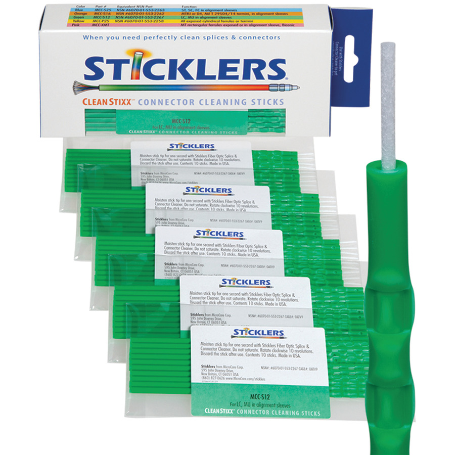 Sticklers MCCS12 Sticklers CleanStixx Swab Cleaning Sticks for 1.25mm