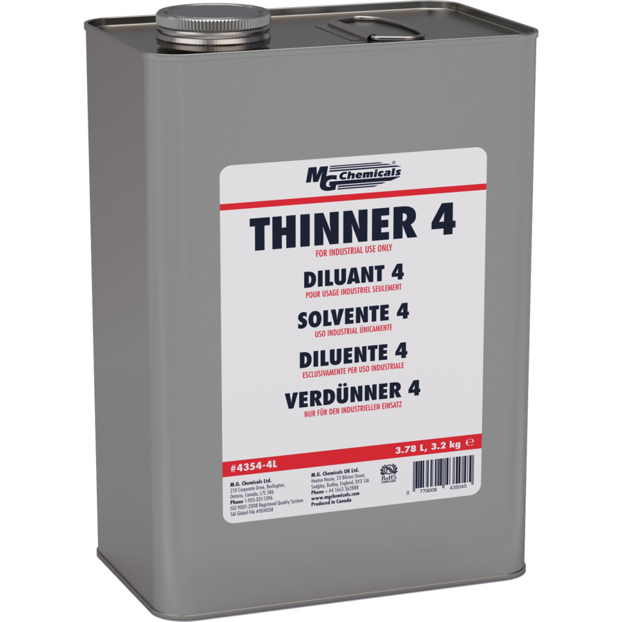 MG Chemicals 4354-4L Thinner 4, 1 gal