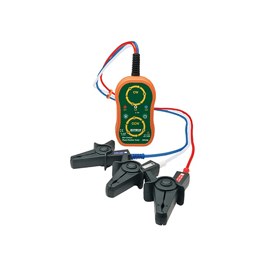 Extech PRT200 Phase Sequence Tester, 45 to 65Hz, 75 to 1000VAC, 30" Test Leads, PRT Series