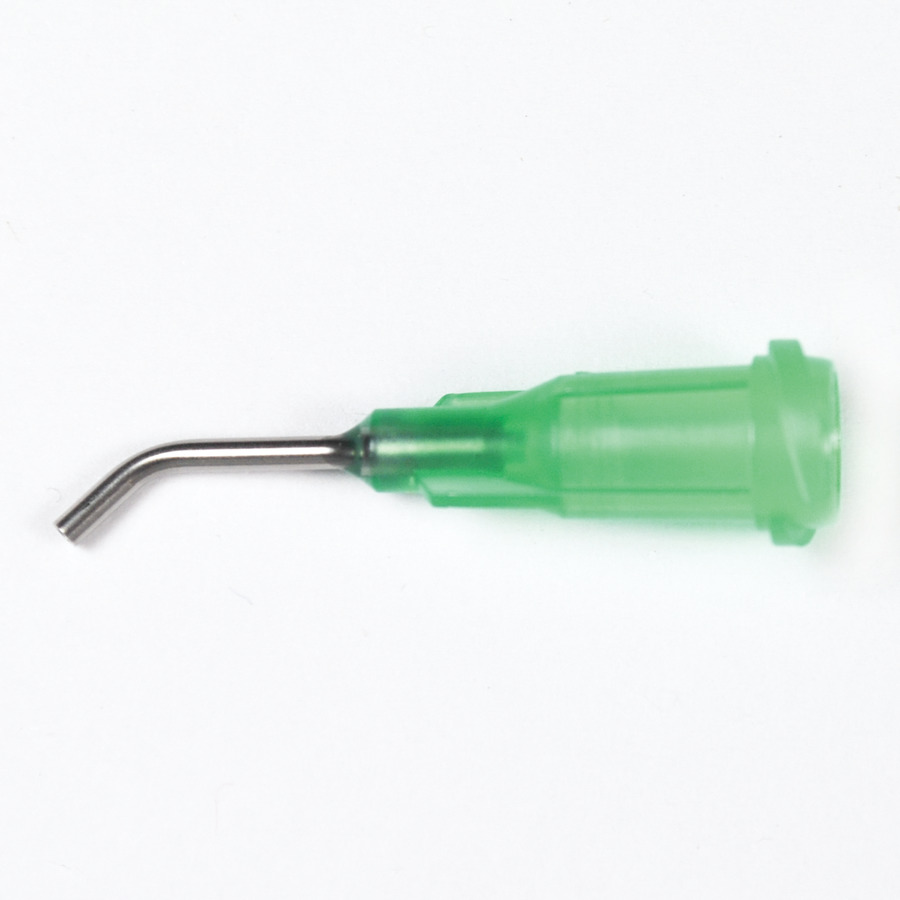 Nordson EFD 7018123 Dispensing Tip, 18 Gauge, 45 Degree, Green, 1/2