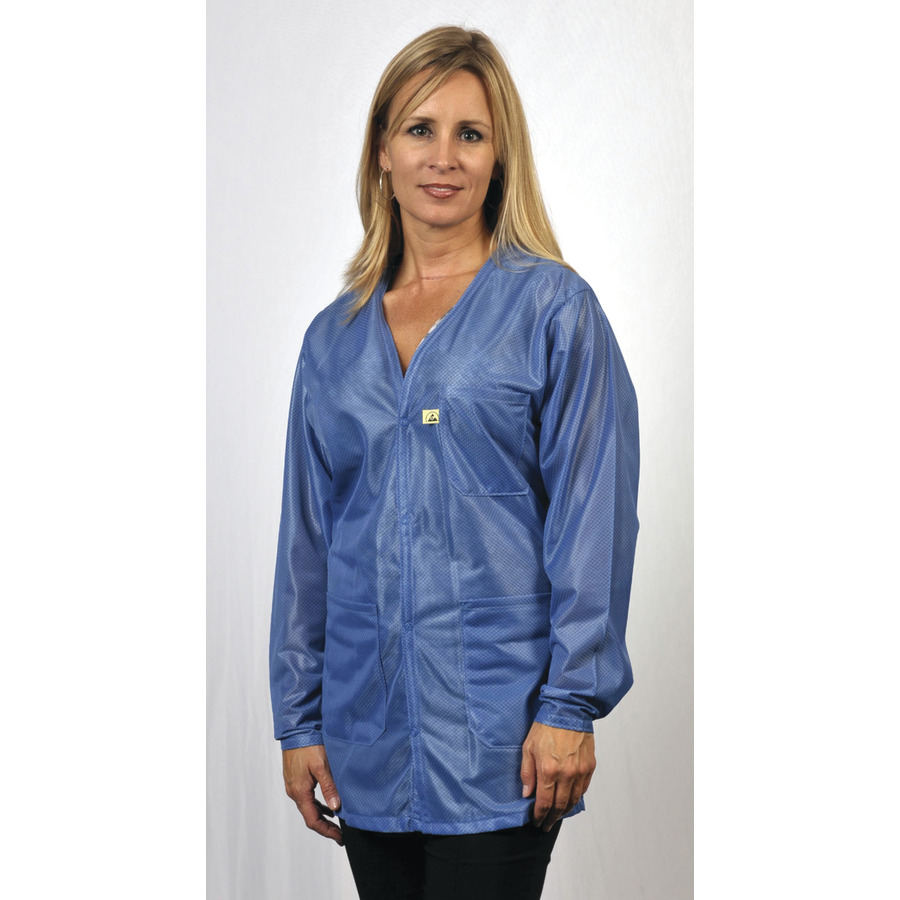 Tech Wear VOJ-23 ESD-Safe V-Neck Jacket, Medium