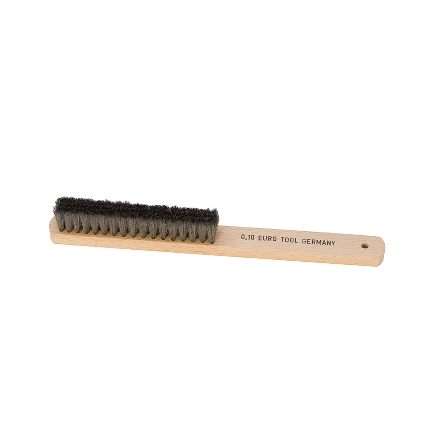 Euro Tool BRS-967.00 Scratch Brush, Steel/Wood, 0.10mm, 4 Row, 8-5/8"