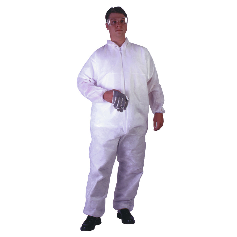 Total Source Mfg APP0180-MPC-LARGE Advantage MPC Coveralls with Elastic Wrist and Ankles, Large, 25/Case