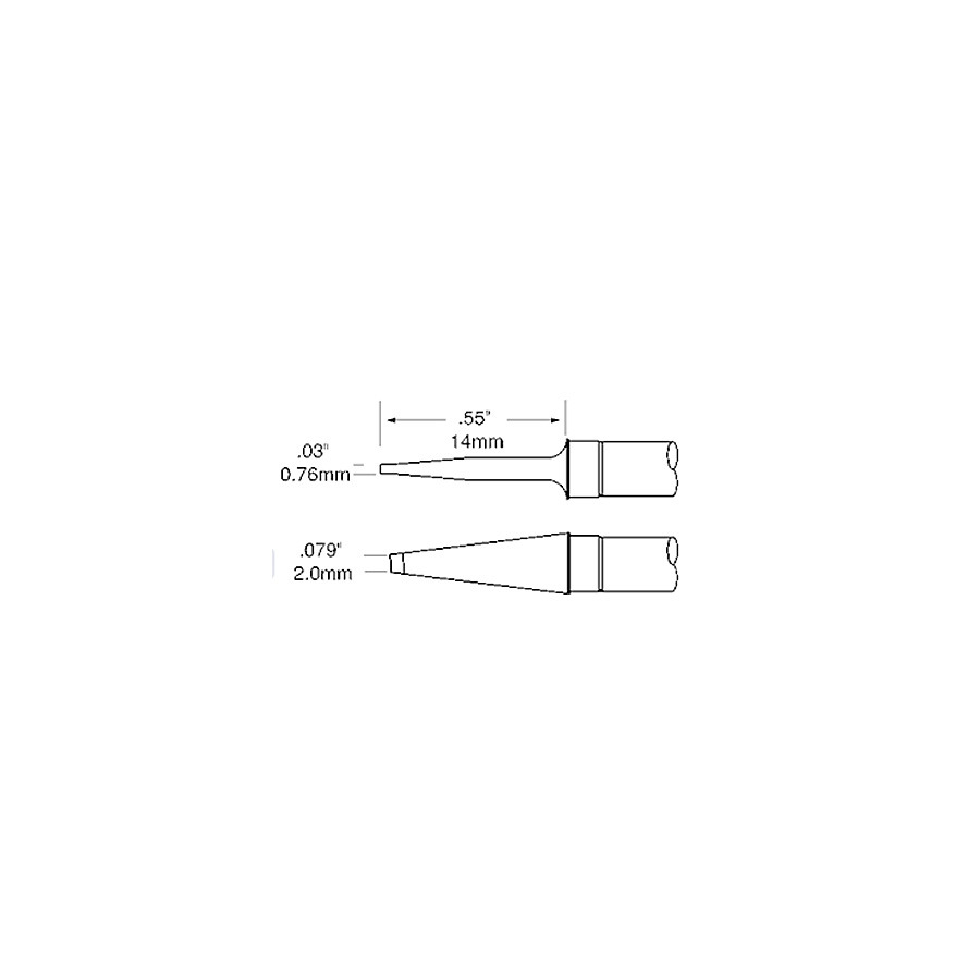 Metcal TFP-BLP2 Tweezer Tip TFP Series 0.08" Blade Pair