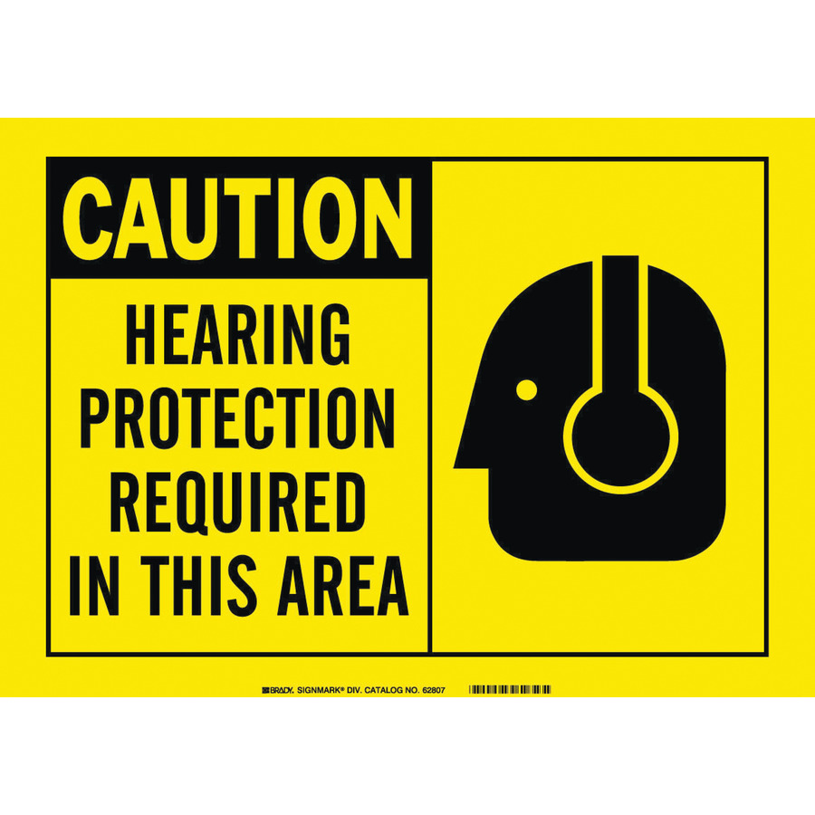 Brady 26570 Hearing Protection Alert Sign