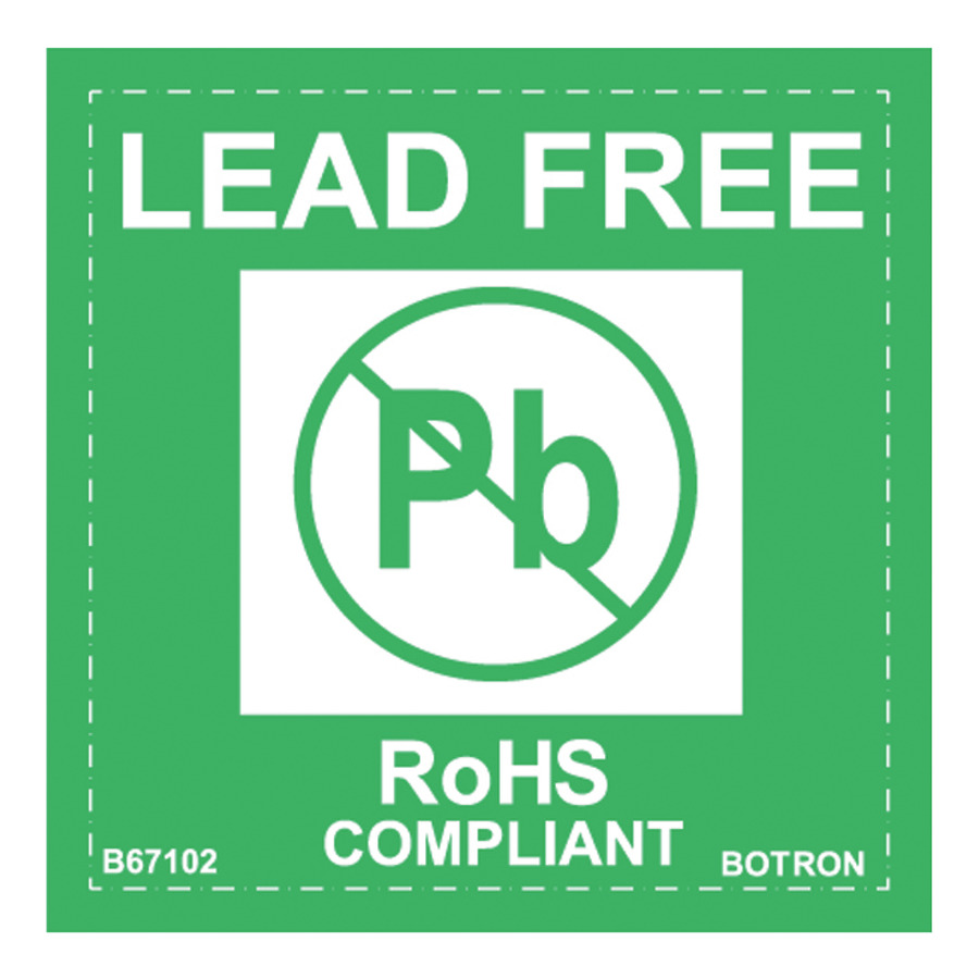 Techni-Pro 758ST7102 Lead-Free Warning Labels, 2" x 2" 500/Roll