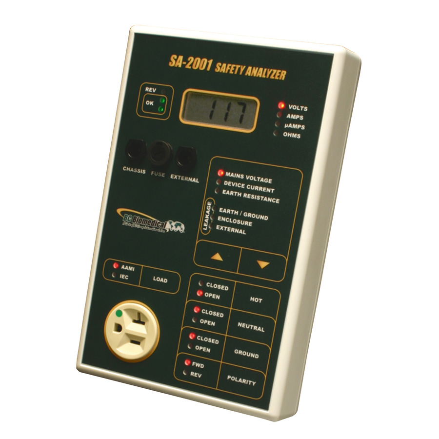 Fluke Biomedical SA-2001 Biomedical Safety Analyzer, 85-265V, 50/60Hz, 20A, ECG Patient Simulator