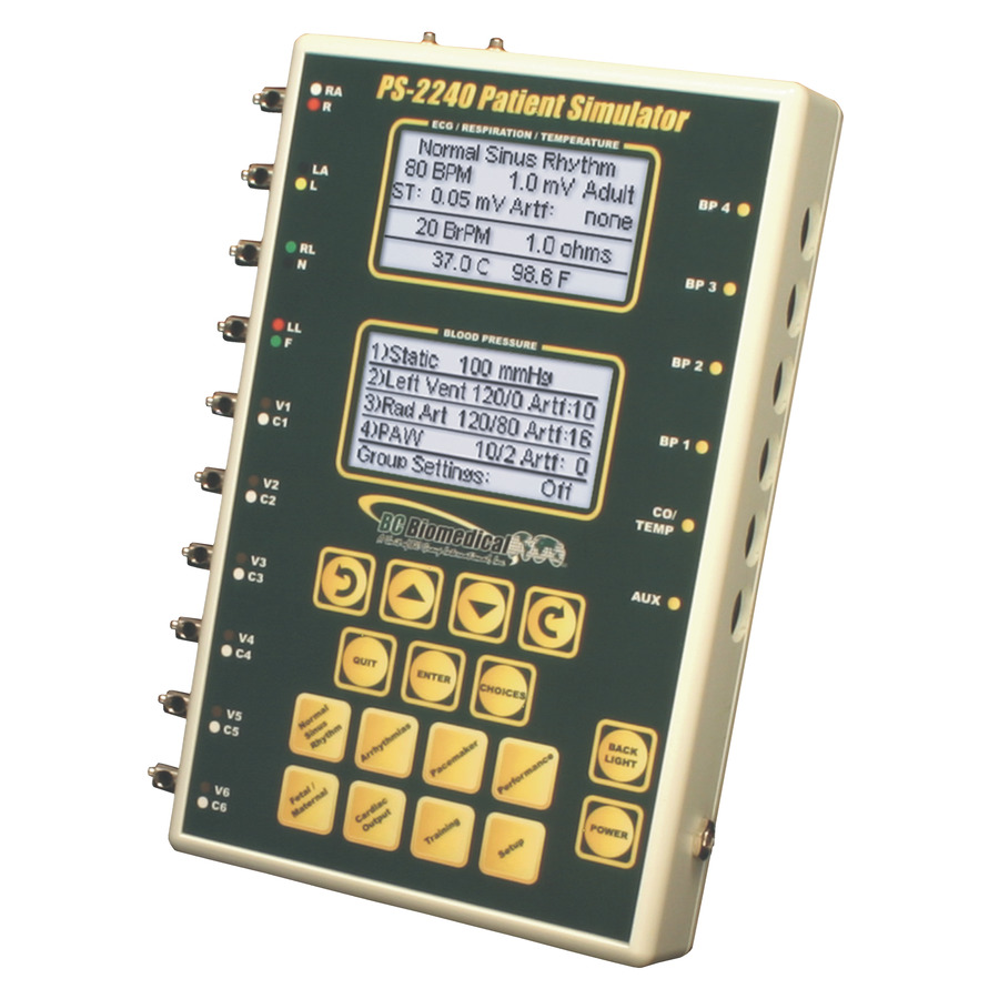 BC Biomedical PS-2240 Multiparameter Patient Simulator with 4 Invasive BP Channels