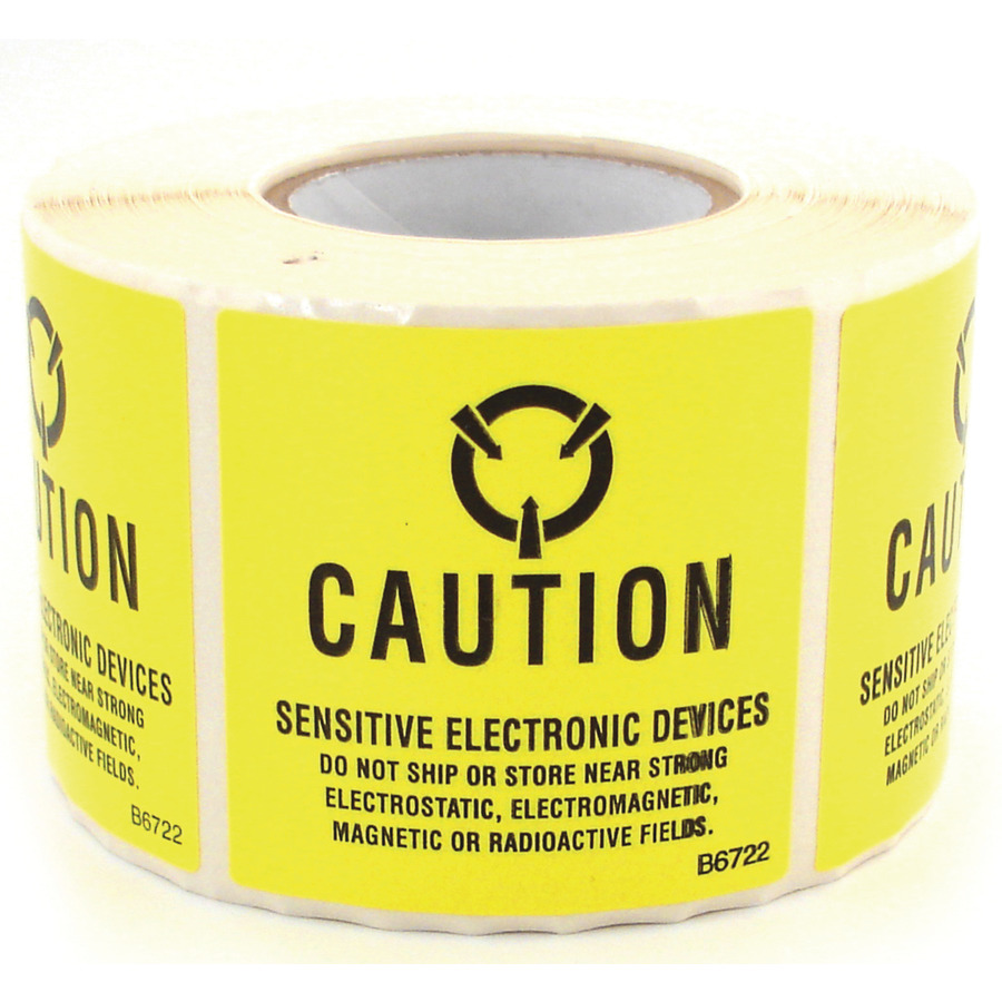 Techni-Pro 758ST032 2"X2" Caution Labels Old MIL Standare, 500/Roll