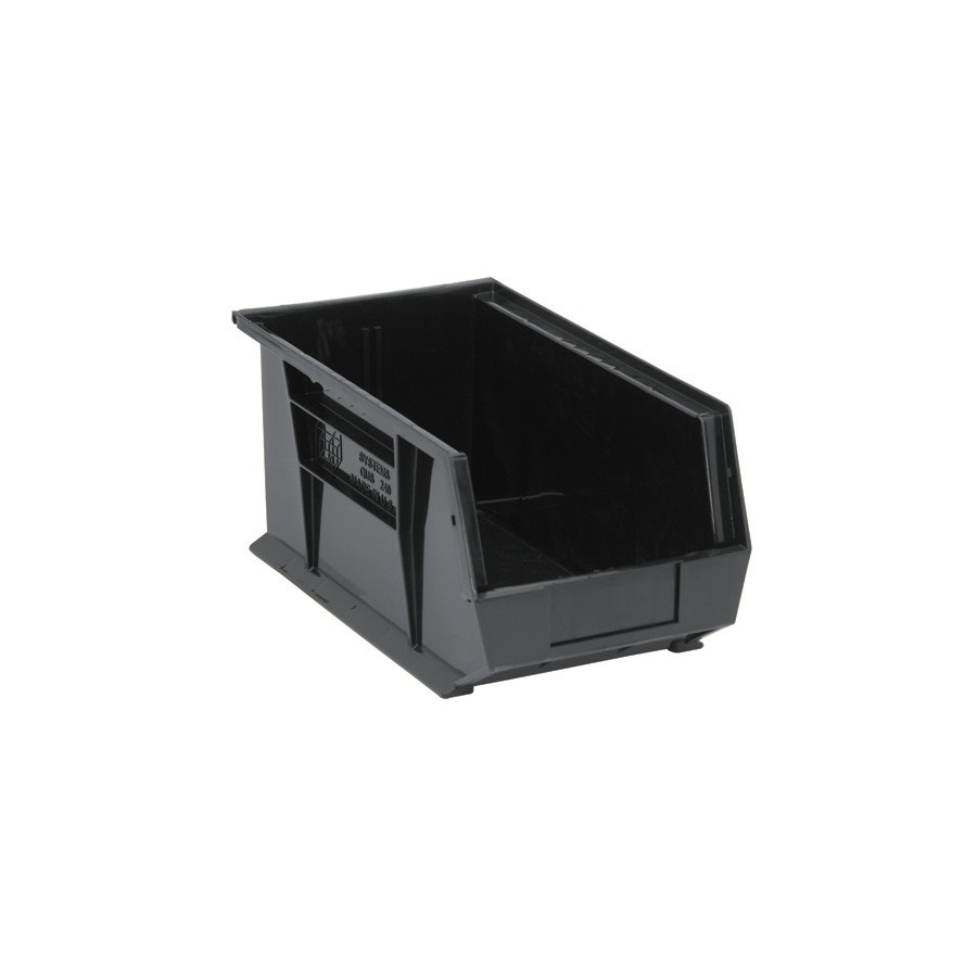 Quantum Storage Systems QUS240CO Bin, Conductive, ESD, 14.3/4"x8.25"x7", Black, Stack/Hang, 12