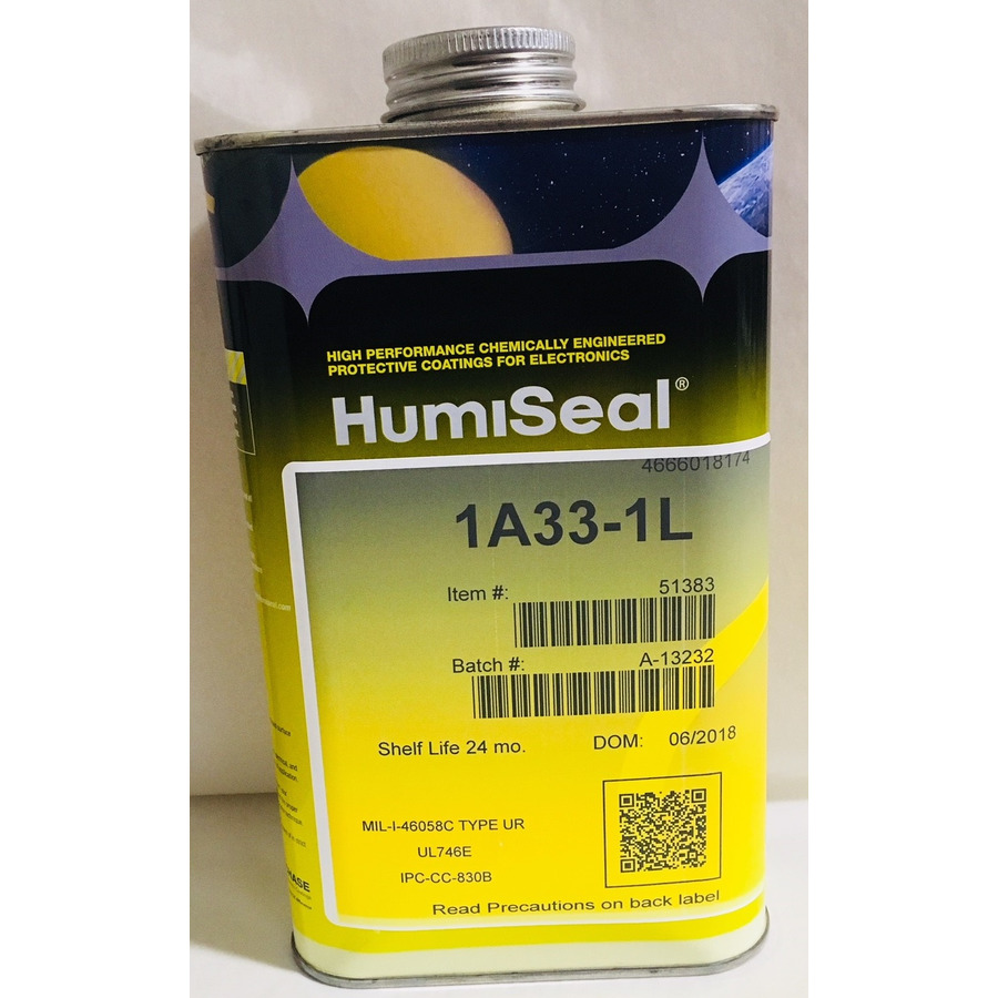 HumiSeal 1A33-1L Polyurethane Conformal Coating, Clear, 1 Liter Can