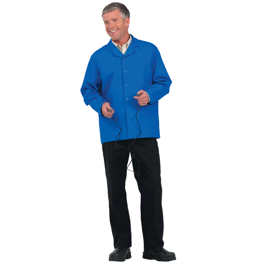 Worklon 6101-MED ESD-Safe Jacket, Royal Blue, Medium