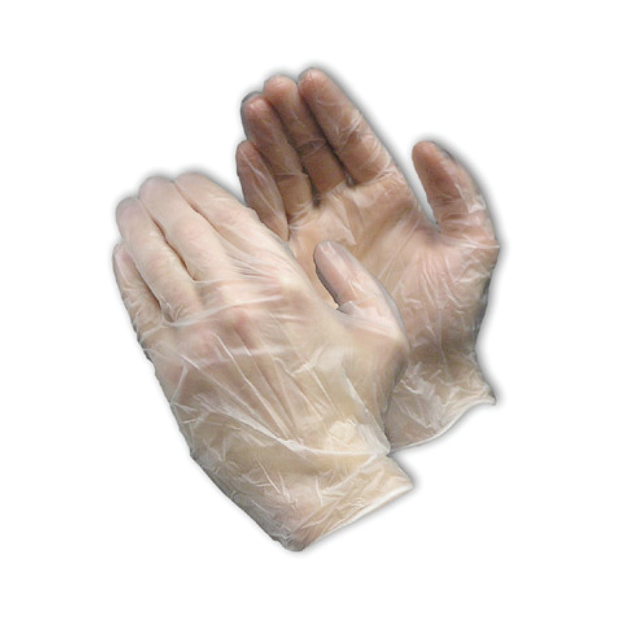 PIP 64-V2000/XXL Vinyl Gloves, Lightly Powdered, Clear, 2X-large, 100/Box