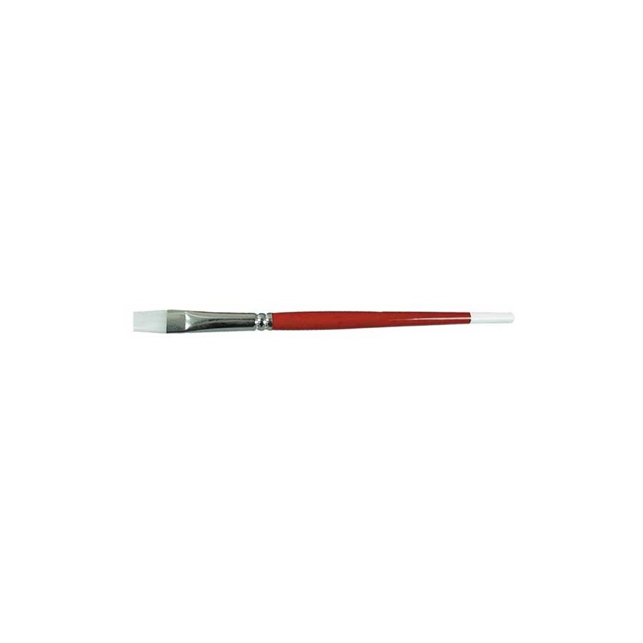 Gordon Brush 0037-10000 Artist Brush, Flat, Taklon/Wood, Size: #10, Trim: 0.669", OAL: 8", 37 Series