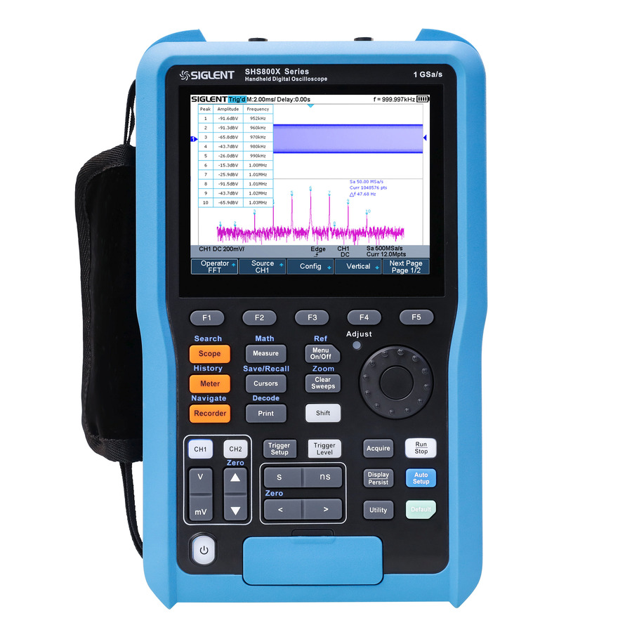 TestEquity: Siglent SHS810X Handheld Oscilloscope, 2 Channel