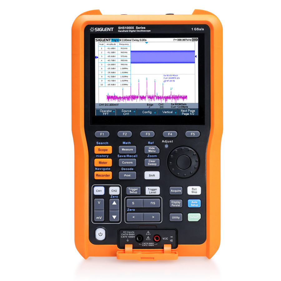 TestEquity: Siglent SHS1102X Handheld Oscilloscope, 2 Channel