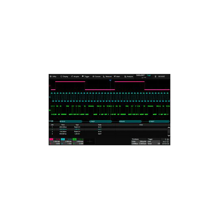 Siglent SDS2000HD-I2S I2S trigger & decode (software)