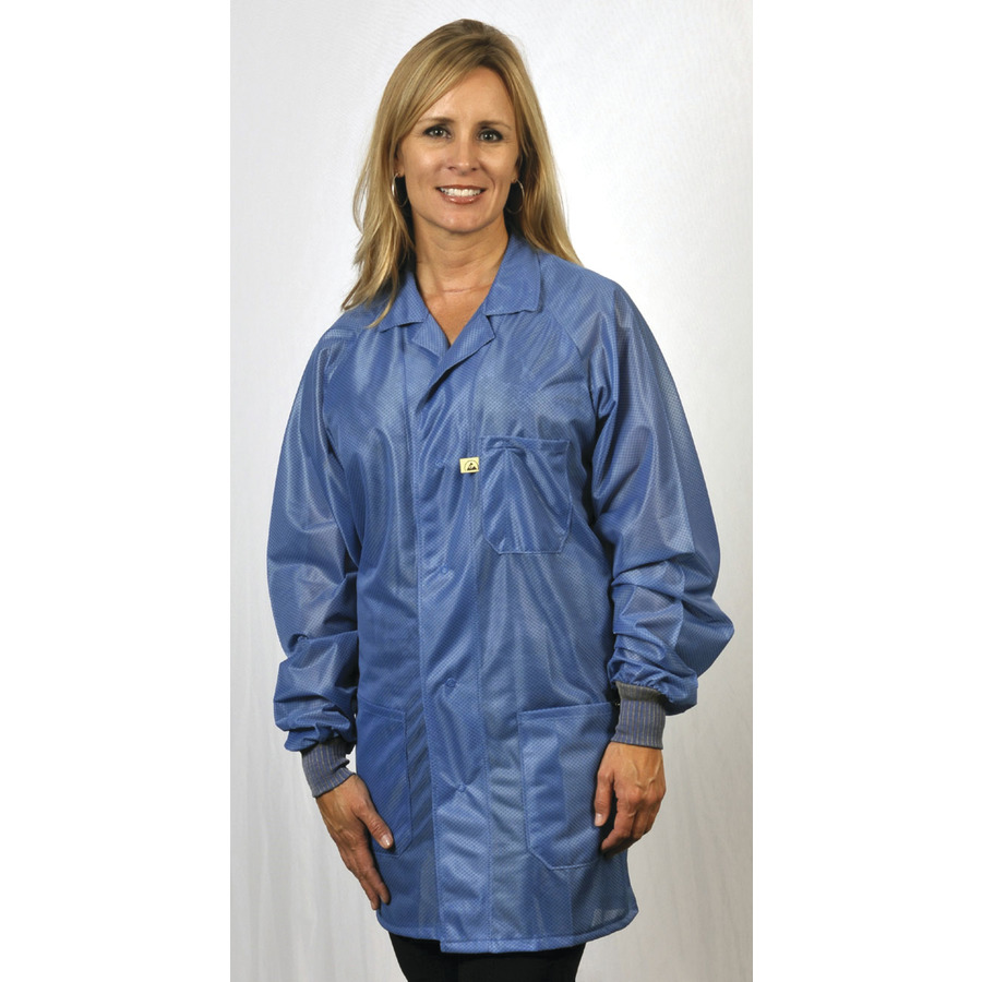 Tech Wear SOJ-23C-S SOJ-23C-S SMALL BLUE ESD SHIELD JACKET W/CUFFS