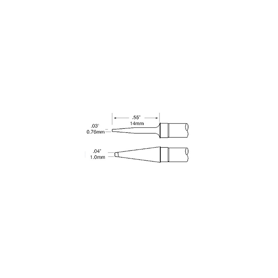 Metcal TTP-BLP1 TxP Blade Tweezer Cartridge .04" x .55"