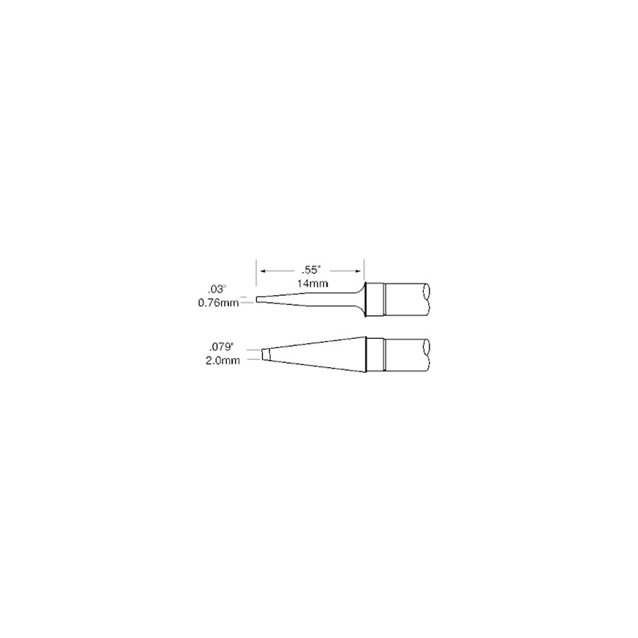 Metcal TTP-BLP2 .08" TxP Blade Tweezer Cartridge .08" x .55"