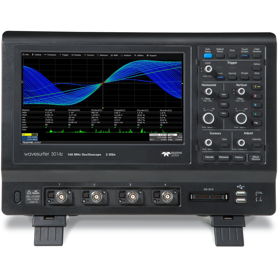 Teledyne LeCroy WAVESURFER 3014Z Digital Oscilloscope, 100 MHz, 4 Chan, 2GS/s, 10Mpts, 3000z Series