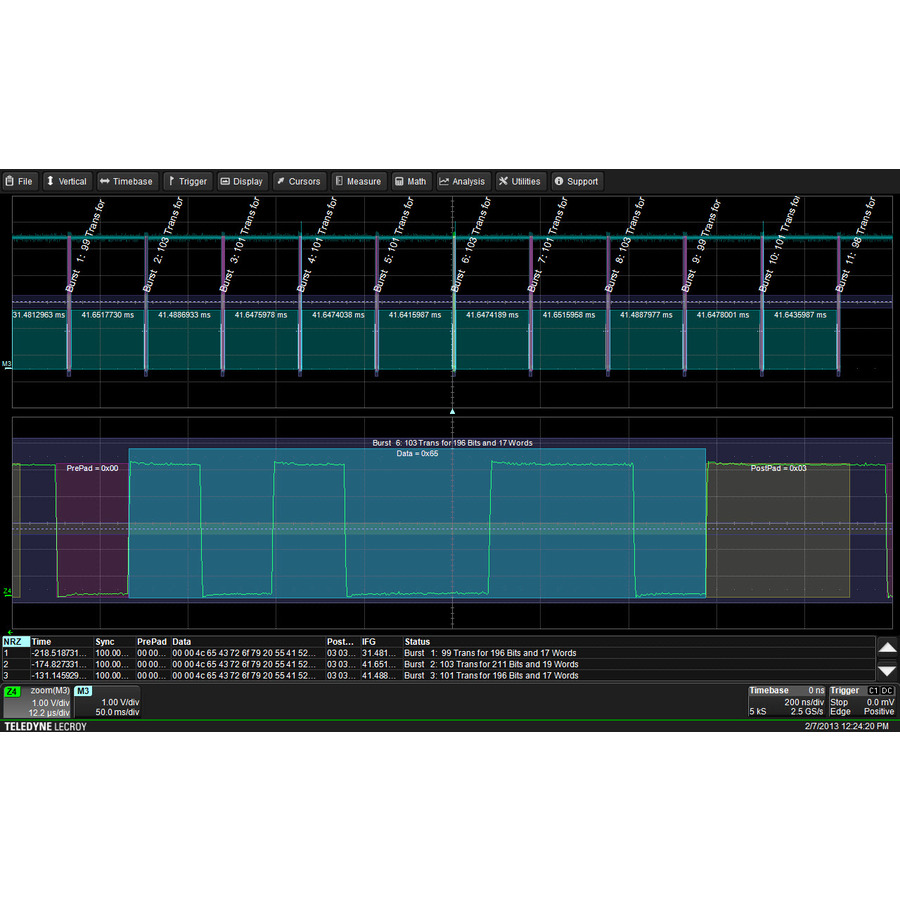 Teledyne LeCroy WS3K-AUDIOBUS TD AudioBus Trigger & Decode Option, WaveSurfer3000 Series