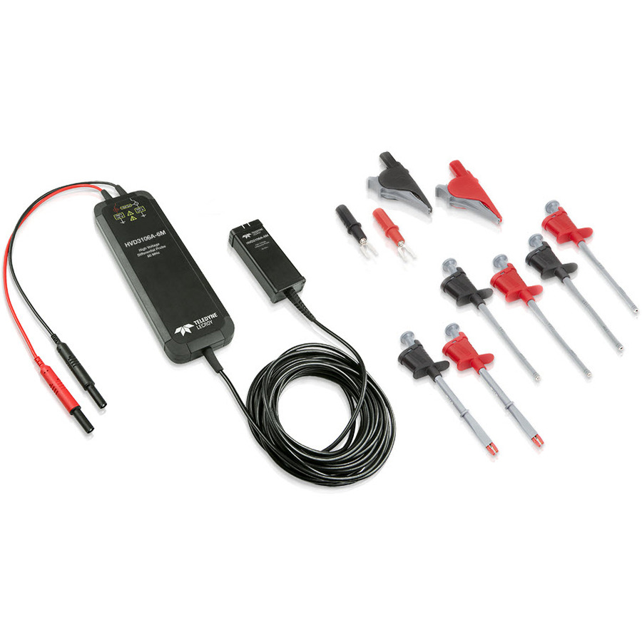 Teledyne LeCroy HVD3106A-6M Differential Probe, 1 kV, 80 MHz, Auto Zero, 6m Cable, HVD3000A Series