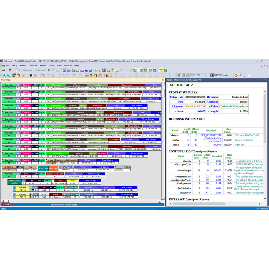 Teledyne LeCroy USB-T0S3-A01-X Protocol Analyzer, USB 3.0 Standard System, Advisor T3 Series