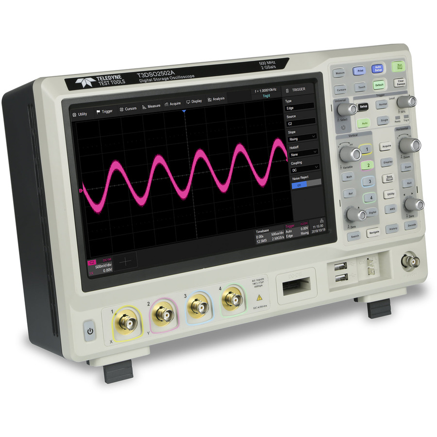 Teledyne LeCroy T3DSO2354A Digital Oscilloscope, 350 MHz, 4Ch, 2 GS/s, 200 Mpts, 2000 Series