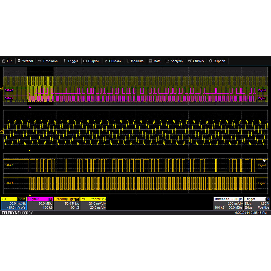 Teledyne LeCroy T3DSO2000A-MSO MSO Logic Analyzer Software, T3DSO2000-LS Req, 2000 Series