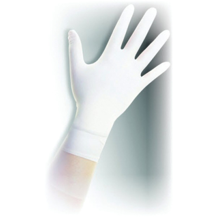 QRP Q125 Class 100 (ISO 5) Qualatrile XC White Nitrile 12" Gloves, X-Small, 100/Bag