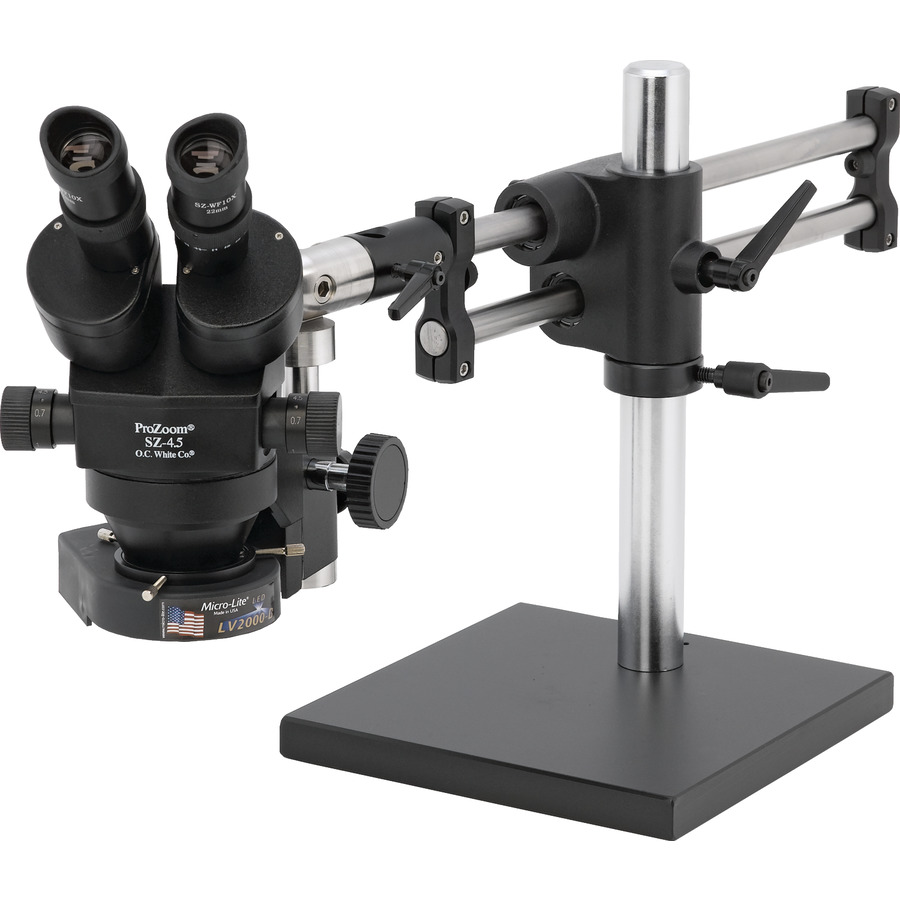 O.C. White TKSZ-LV2 ProZoom 4.5 Stereo Zoom Microscope w/LED Ring Light