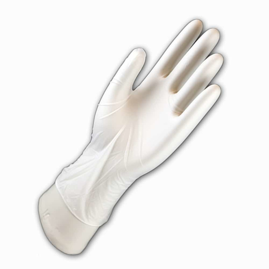 QRP VCYF09 Vinyl Gloves, QualaSheer, Powder-Free, 4 mil, Clear, Medium, 100/Box