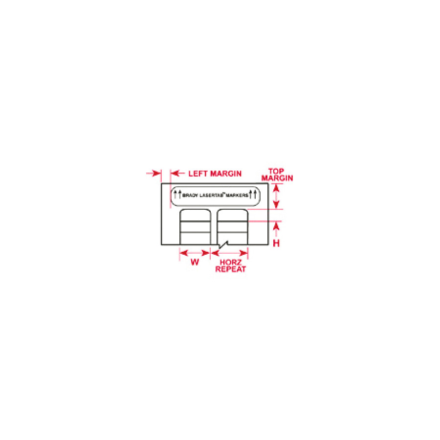 Brady LAT-32-759-1 LAT-32-759-1 3x.900" LASER LABELS 1K/PKG