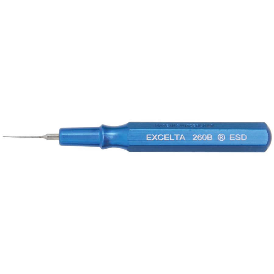 Excelta 260B-ESD ESD-SAFE Dispensing Spatula, Blue, .015" Tip