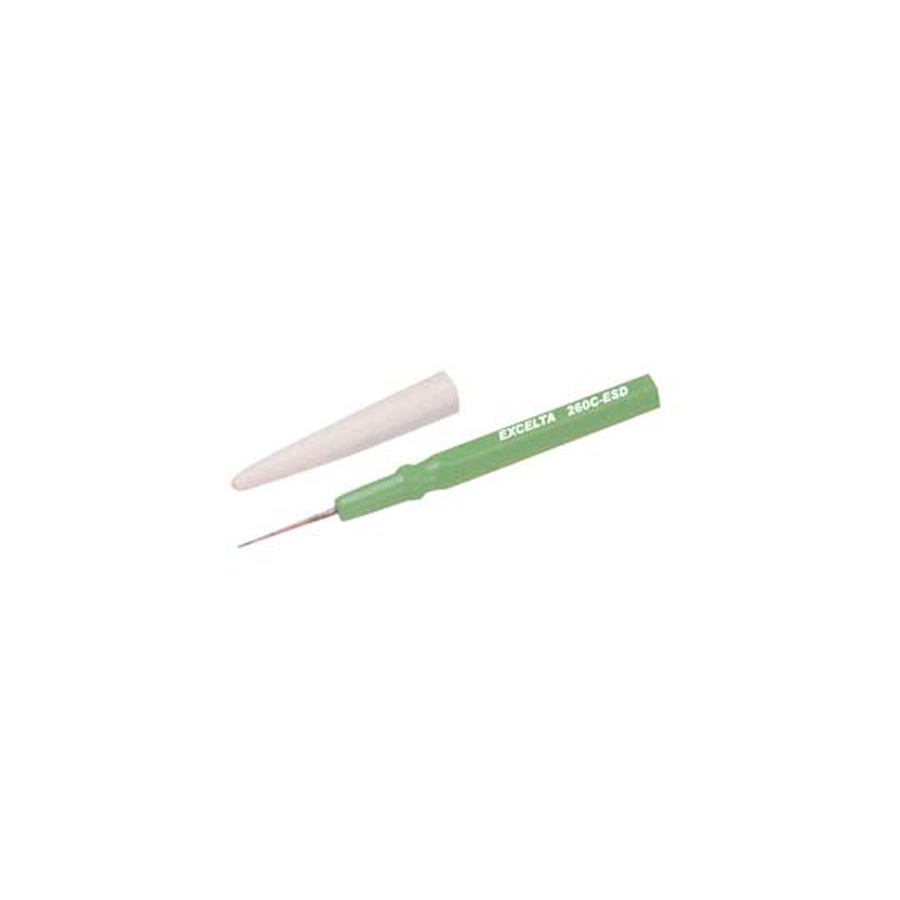 Excelta 260C-ESD ESD-SAFE Dispensing Spatula, Green, .020" Tip