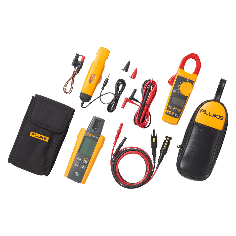 Fluke FLK-324-IRR-PVLD1 Solar Tool Kit, 324 Clamp Meter, IRR1-SOL Irradiance Meter, MC4, 320 Series