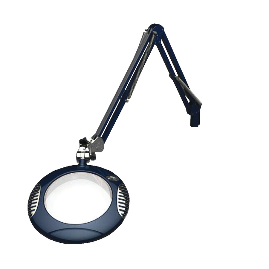 O.C. White 62400-4-BLUE Green-Lite™ - 7.5" Round LED Magnifier - 43" Reach - Table Edge Clamp