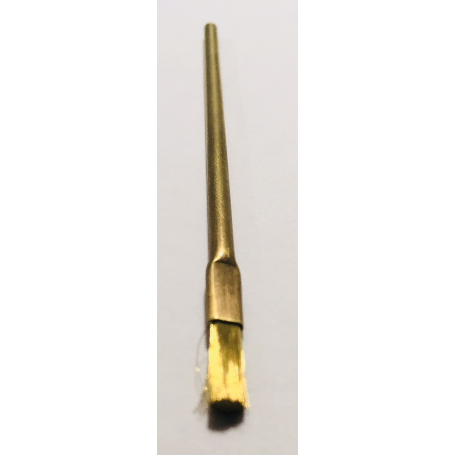 Gordon Brush BT202B Applicator Brush, Conductive, Brass 3/8", 0.003" Brstl, Brass 1/8"x3-1/2" Hdl, ESD