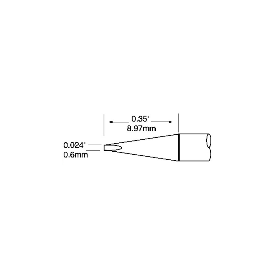 Metcal UFTC-7CHL06-PK Soldering Tip UFTC 700 Series Chisel 0.024"